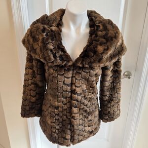 Guess Faux Fur Coat Size Small